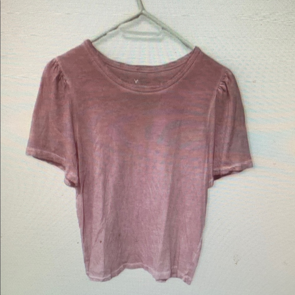 Pink Crop Relaxed Short Sleeve T-Shirt